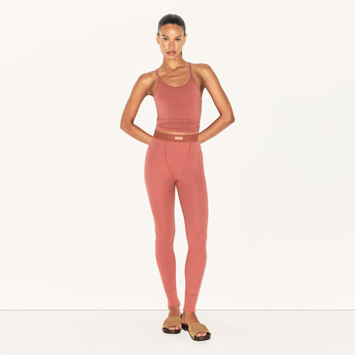 COTTON RIB LEGGING | REDWOOD