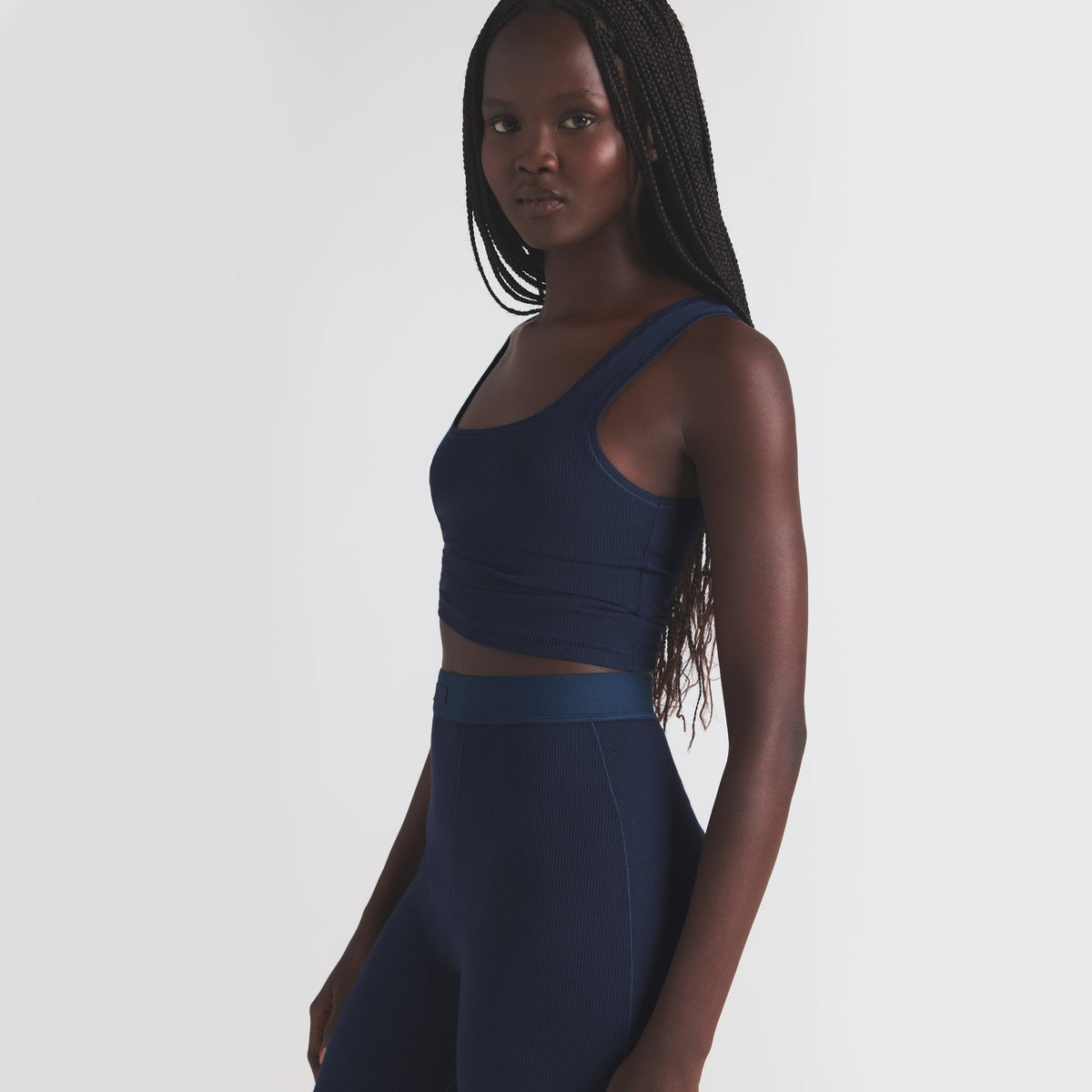 COTTON RIB TANK | NAVY