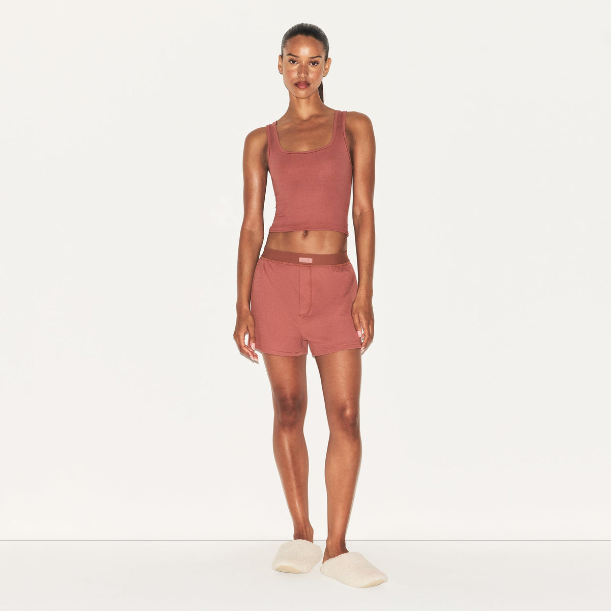 COTTON RIB TANK | REDWOOD