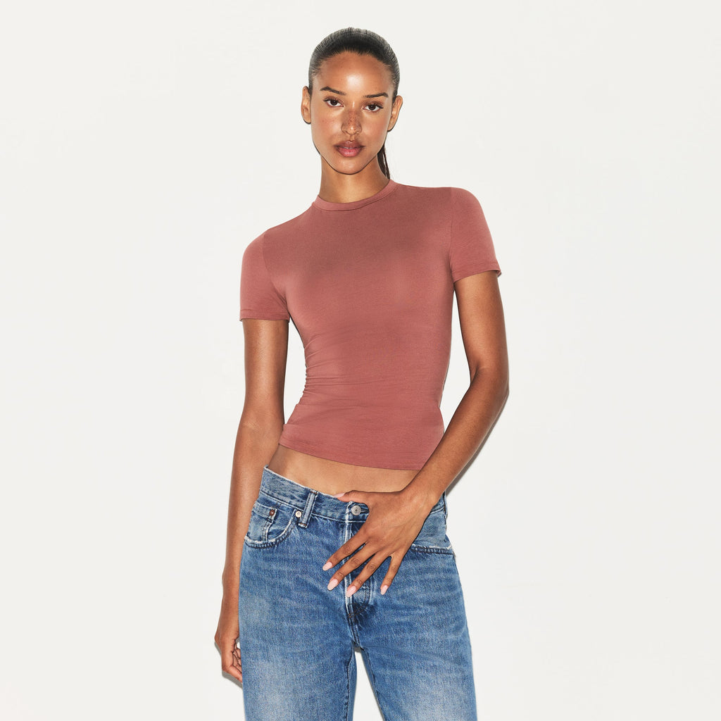 COTTON JERSEY T-SHIRT | REDWOOD