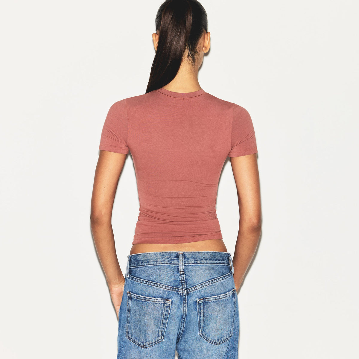 COTTON JERSEY T-SHIRT | REDWOOD