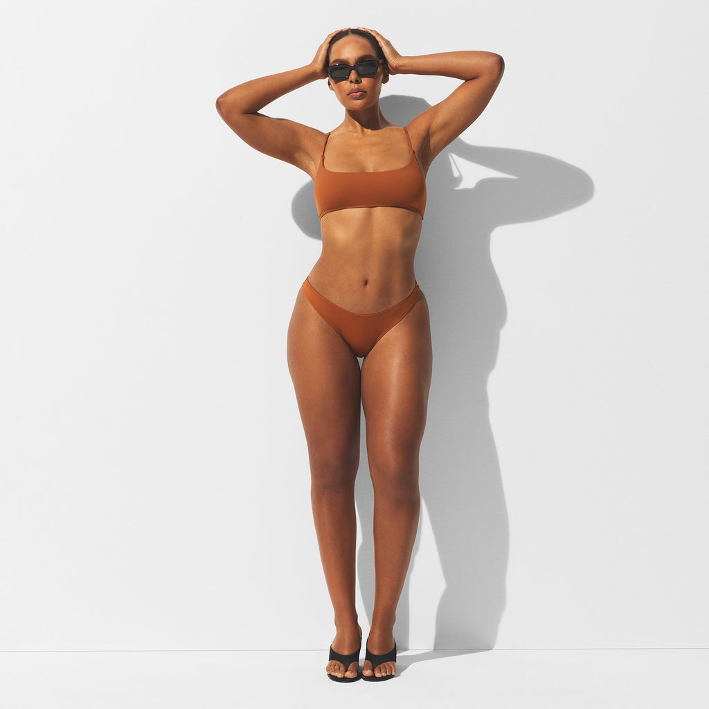 ICONIC SWIM DIPPED BIKINI BOTTOM | BRONZE