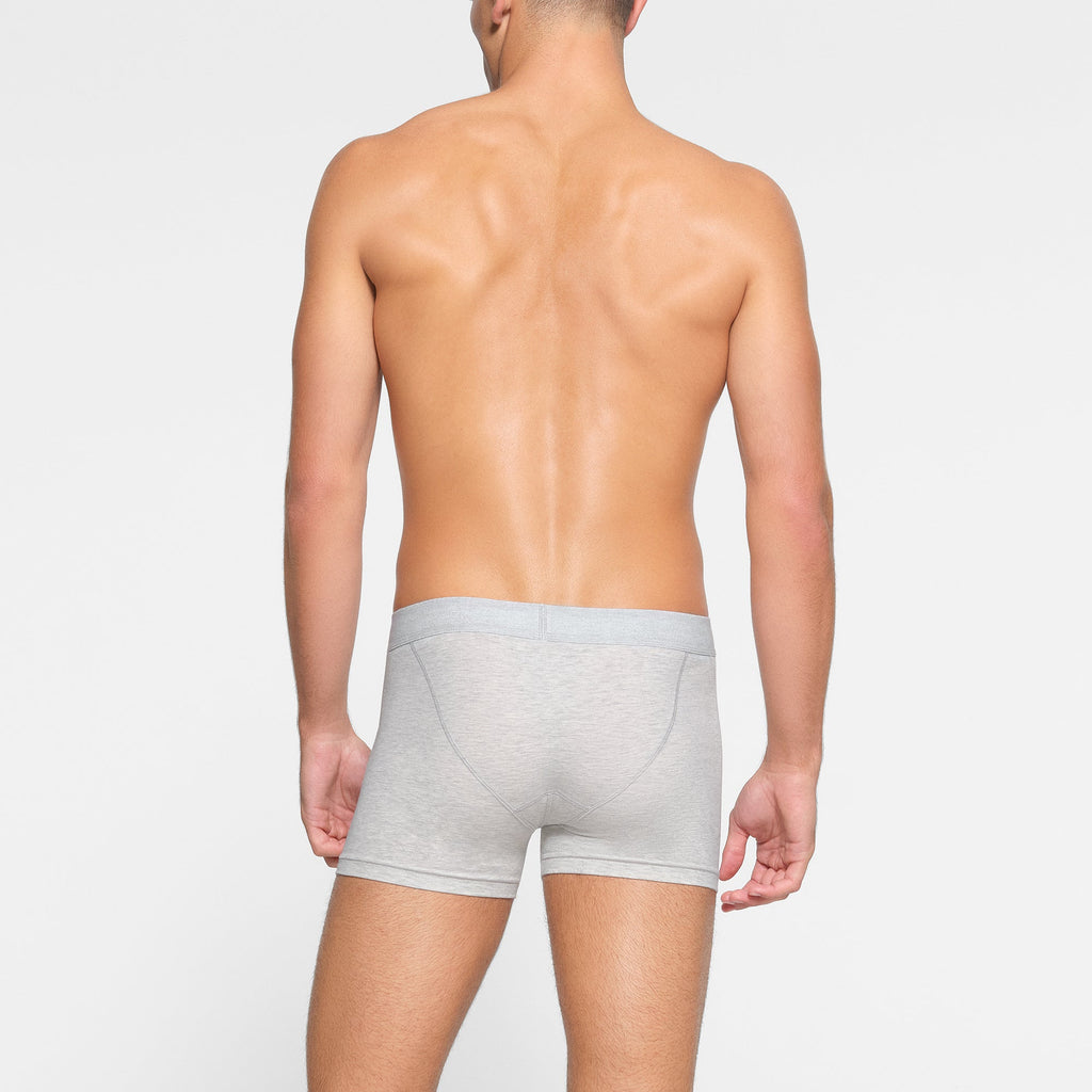 SKIMS COTTON MENS 3" BOXER BRIEF | LIGHT HEATHER GREY