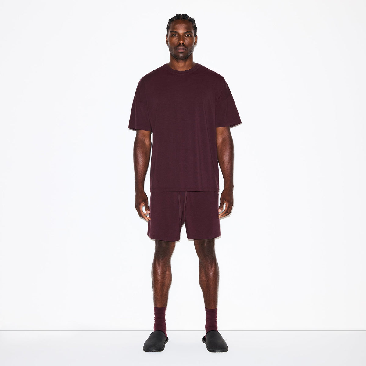 JERSEY LOUNGE MENS RELAXED SHORT | CURRANT