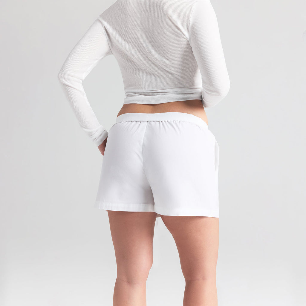 COTTON POPLIN BOXER | SNOW