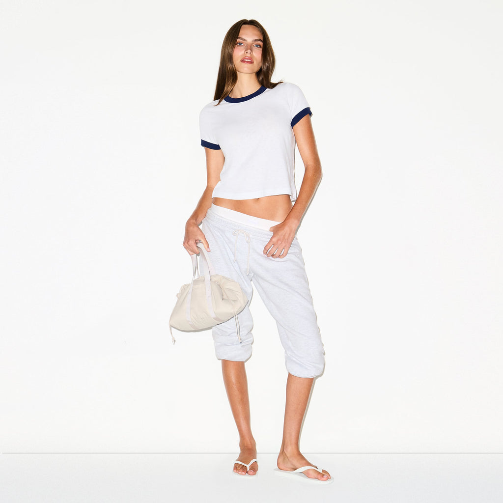 MINI NYLON DRAWSTRING BAG | STONE