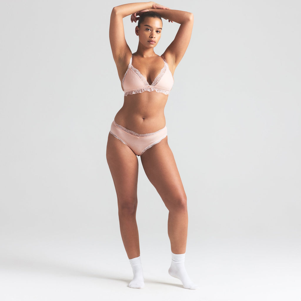 COTTON JERSEY LACE BRIEF | PRIMROSE