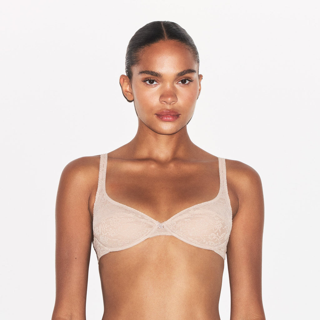 VINTAGE BRAS LACE UNLINED BRA | MUSHROOM