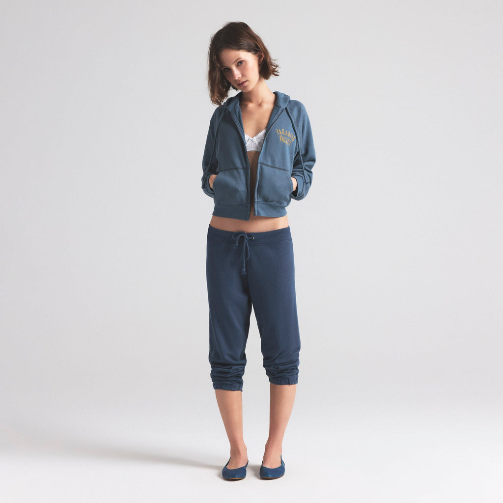 LIGHTWEIGHT FLEECE SHRUNKEN JOGGER | WASHED NAVY