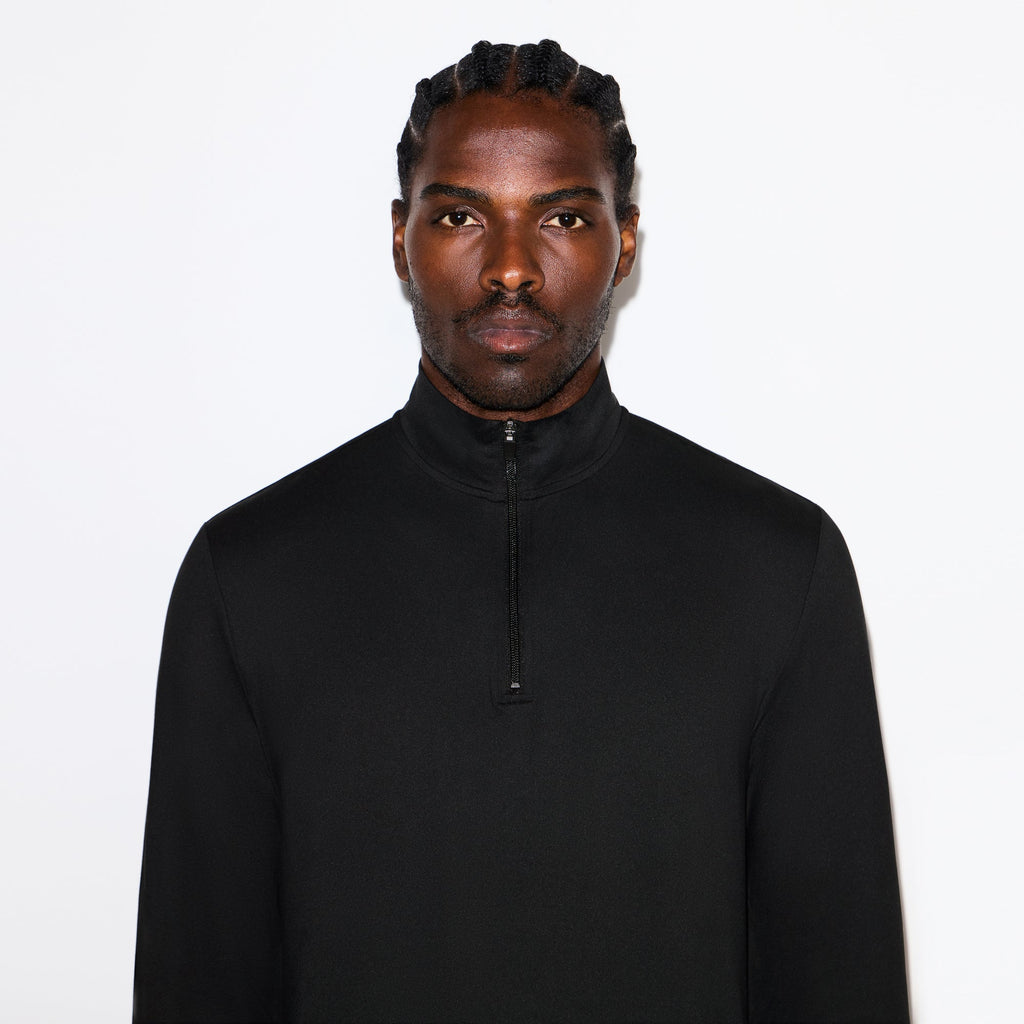 OUTDOOR JERSEY MENS QUARTER ZIP | ONYX