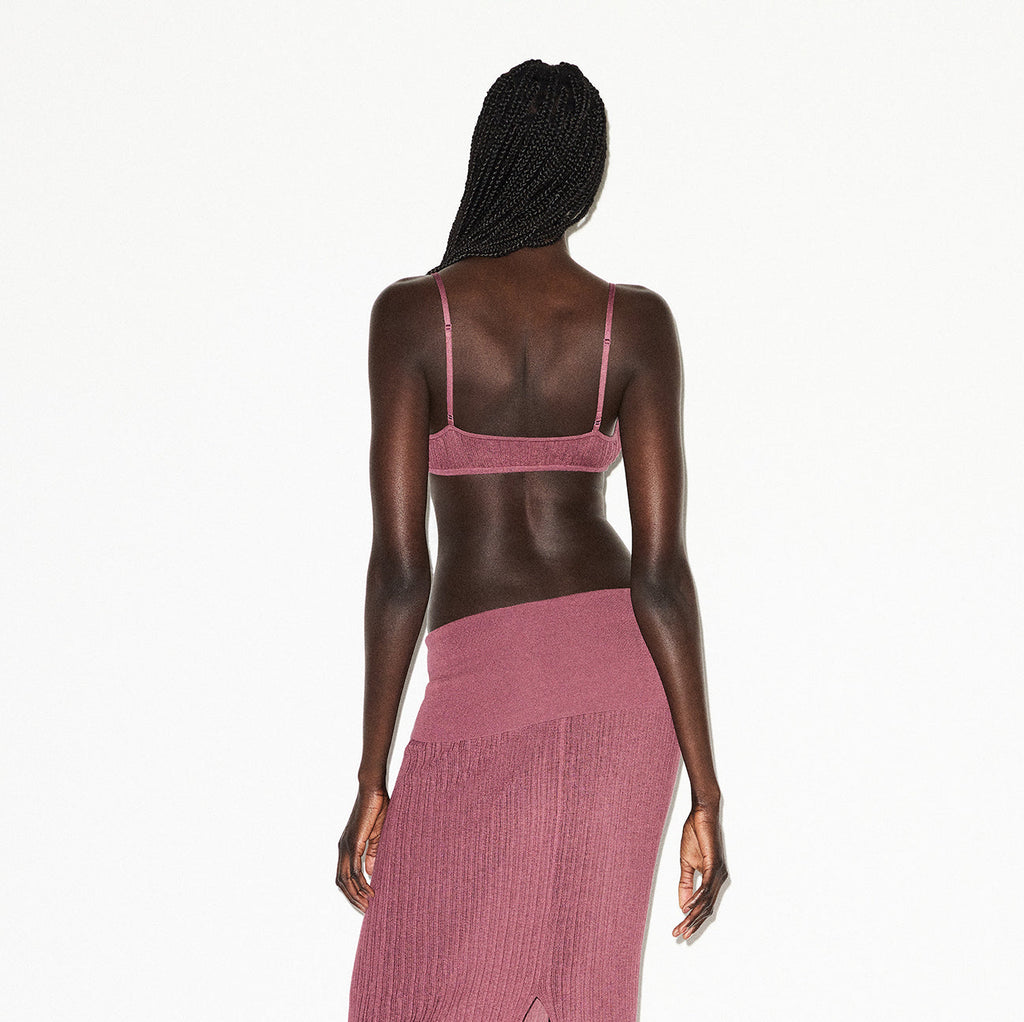 SHEER KNIT BRALETTE | BEET