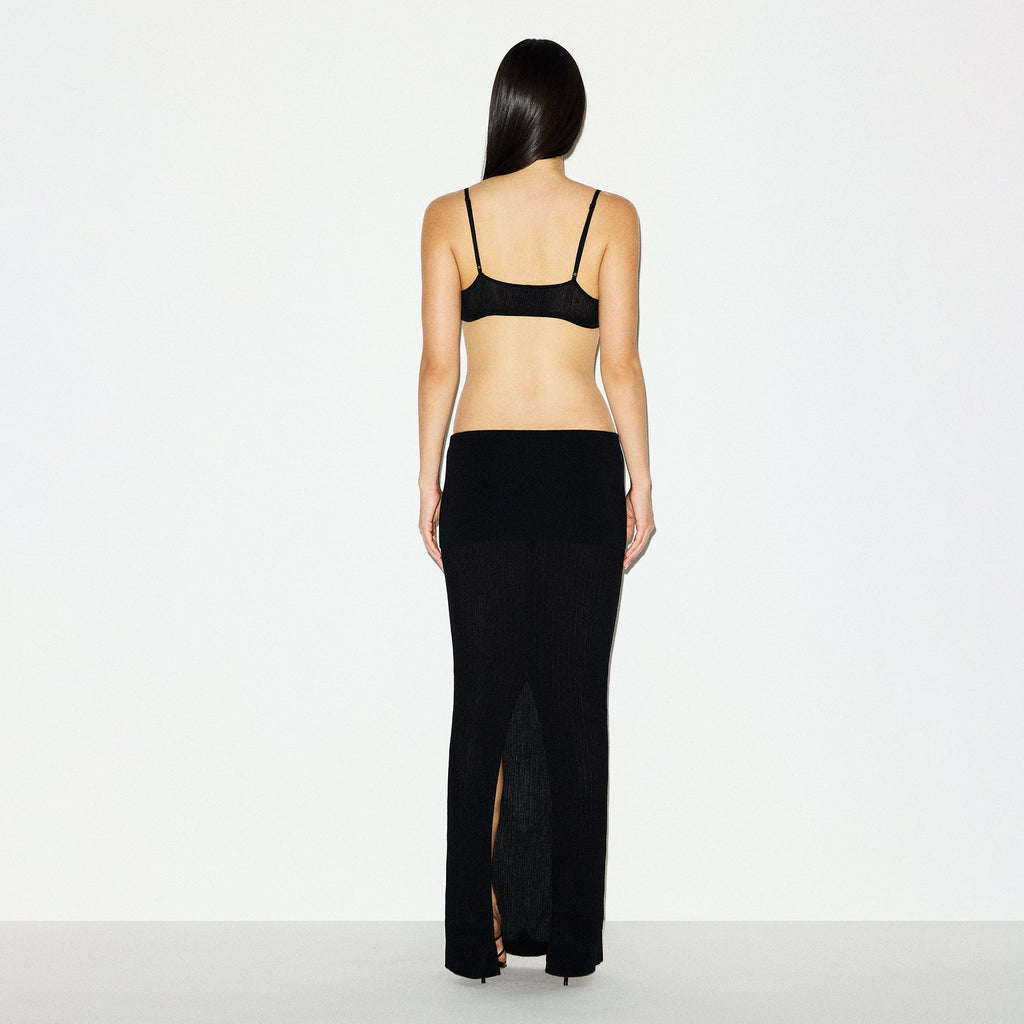 SHEER KNIT BRALETTE | ONYX