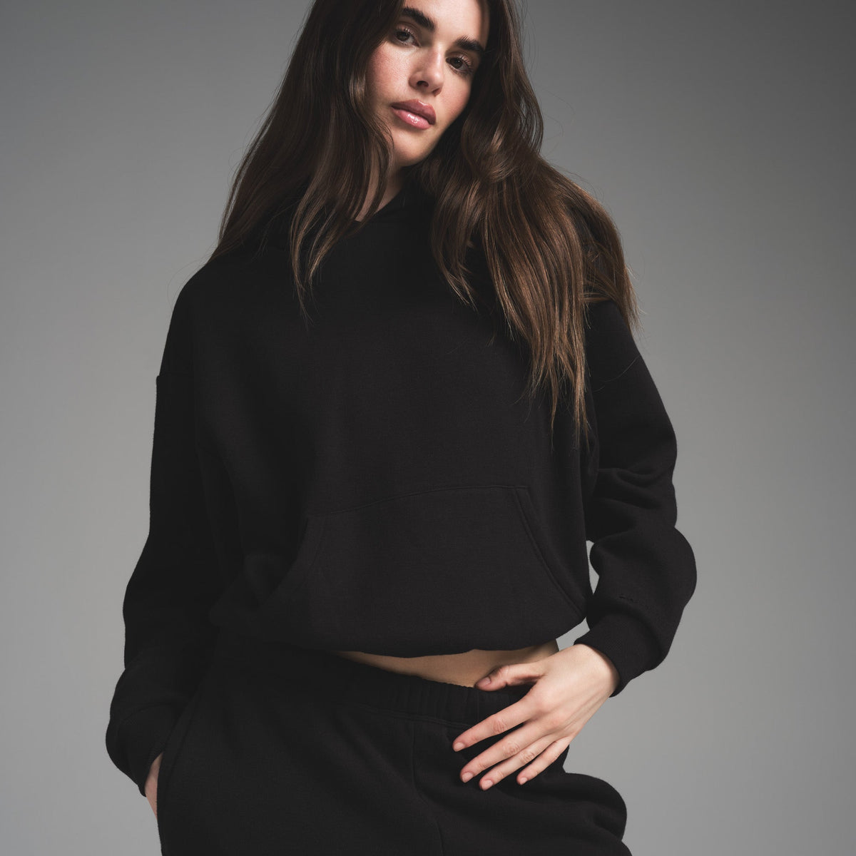 COTTON FLEECE CLASSIC HOODIE | ONYX