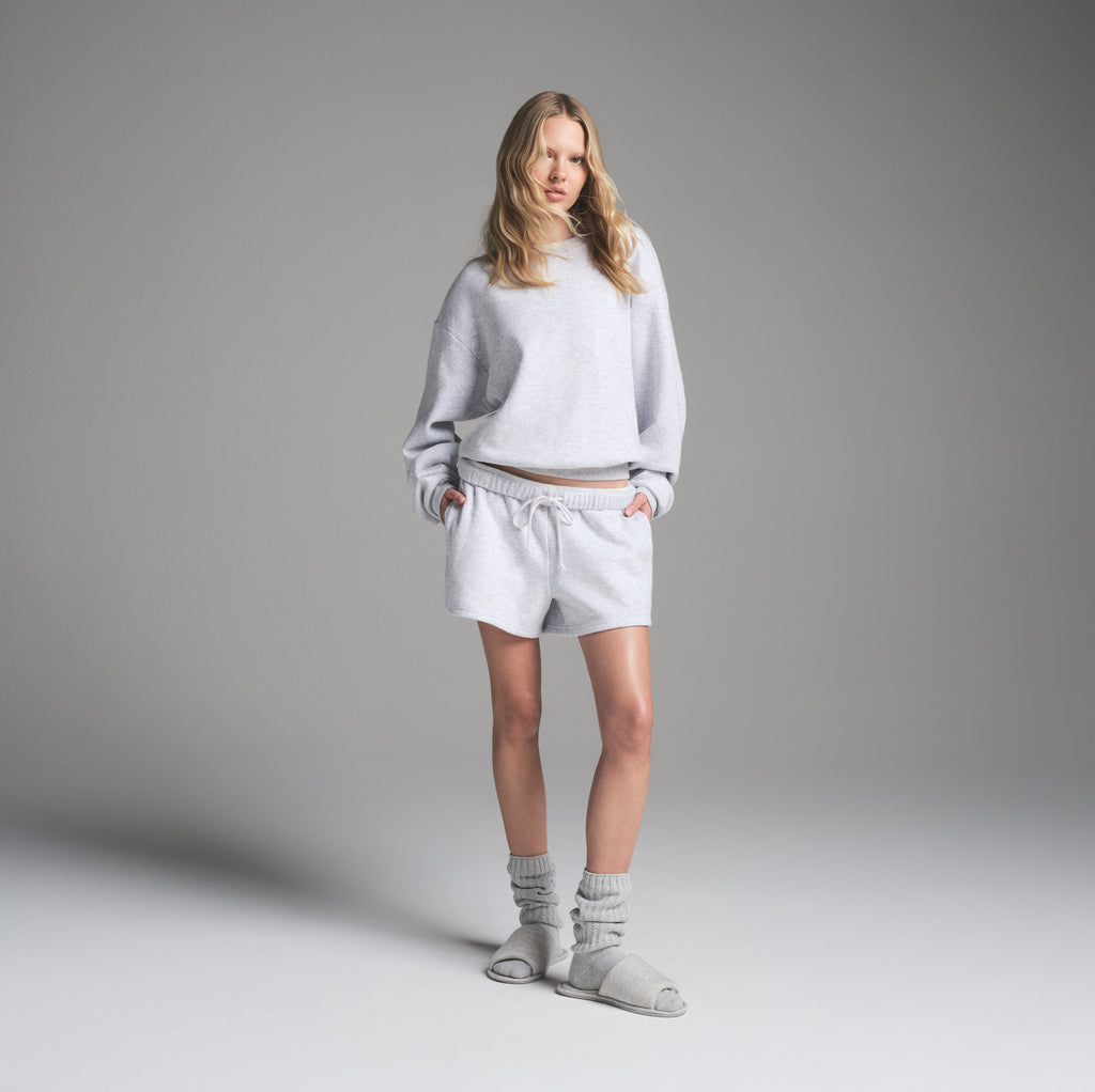 COTTON FLEECE CLASSIC CREWNECK | LIGHT HEATHER GREY