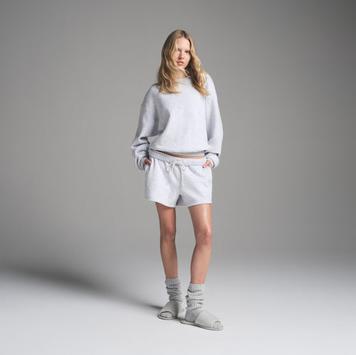 COTTON FLEECE CLASSIC CREWNECK | LIGHT HEATHER GREY