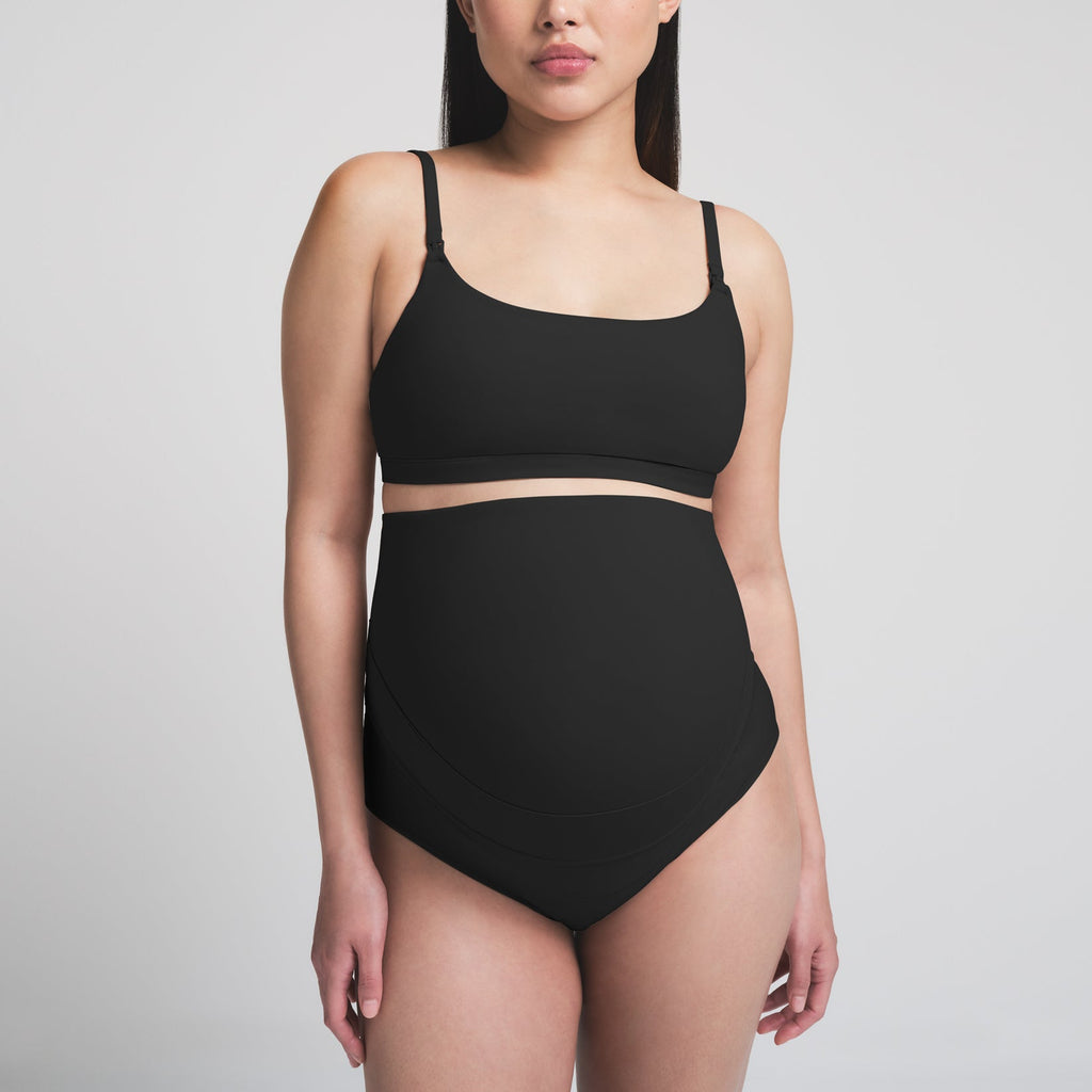 FITS EVERYBODY MATERNITY BANDED HIGH-WAISTED BRIEF | ONYX