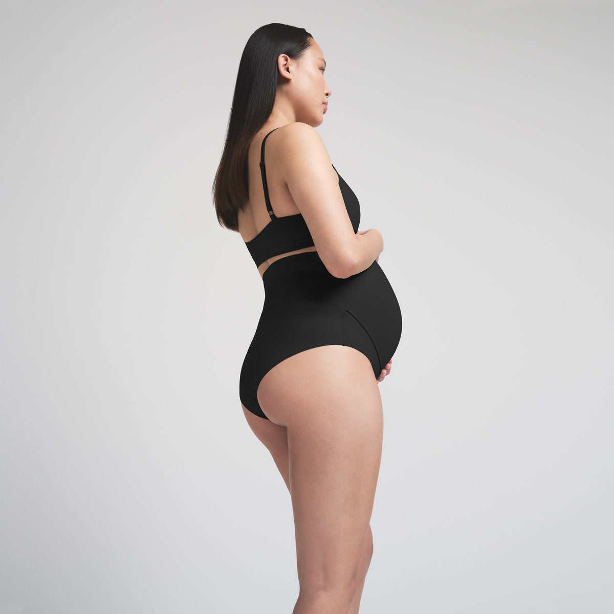 FITS EVERYBODY MATERNITY BANDED HIGH-WAISTED BRIEF | ONYX