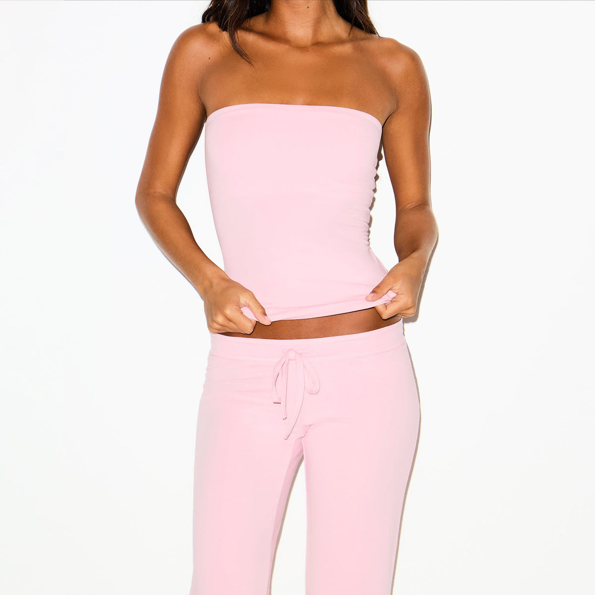 COTTON JERSEY LOW RISE CROP PANT | HALITE