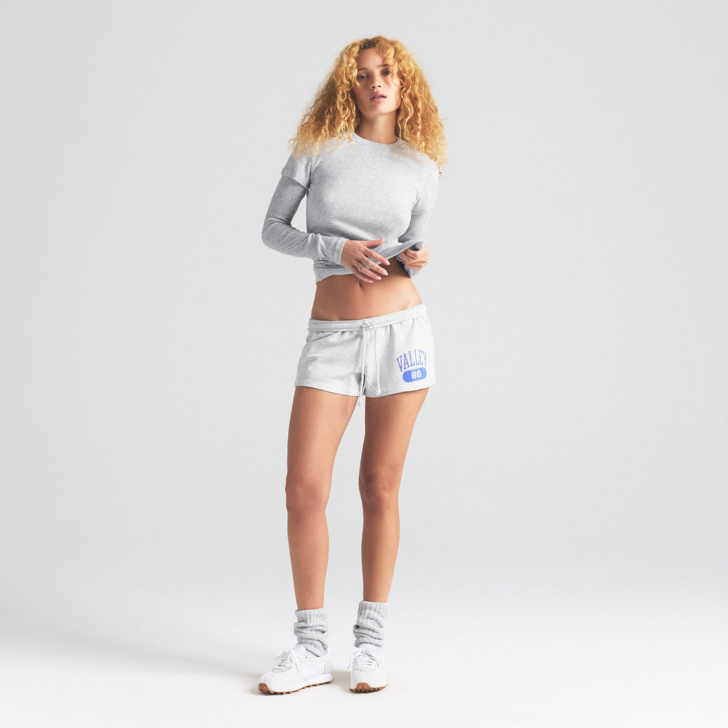 LIGHTWEIGHT FLEECE SHORT | LIGHT HEATHER GREY