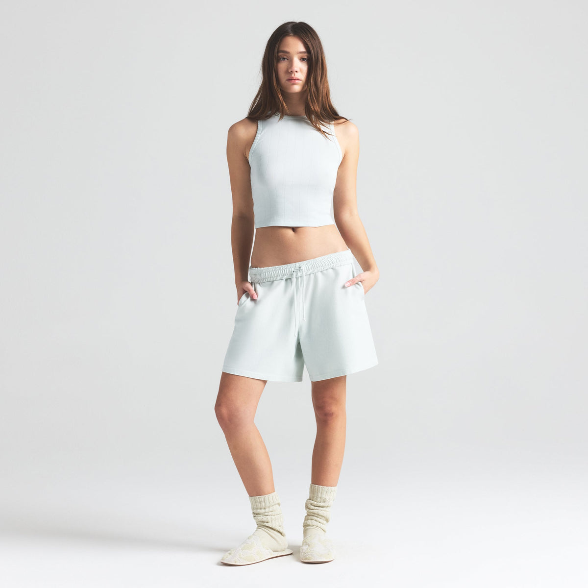 OUTDOOR HEAVY JERSEY LONG SHORT | FROST