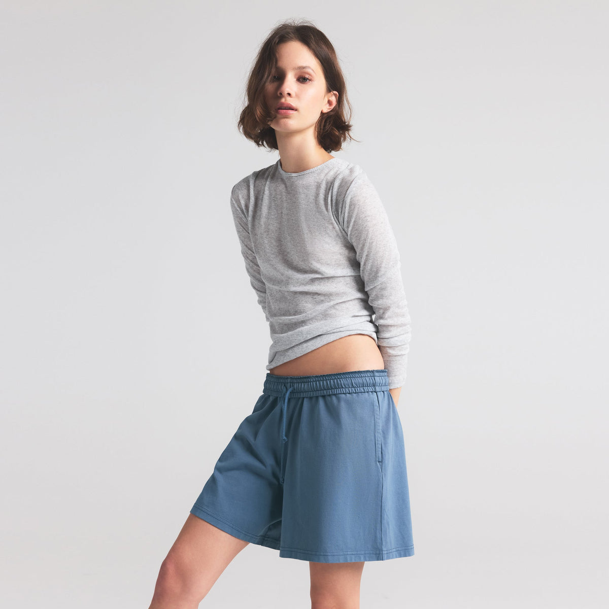 OUTDOOR HEAVY JERSEY LONG SHORT | HARBOR