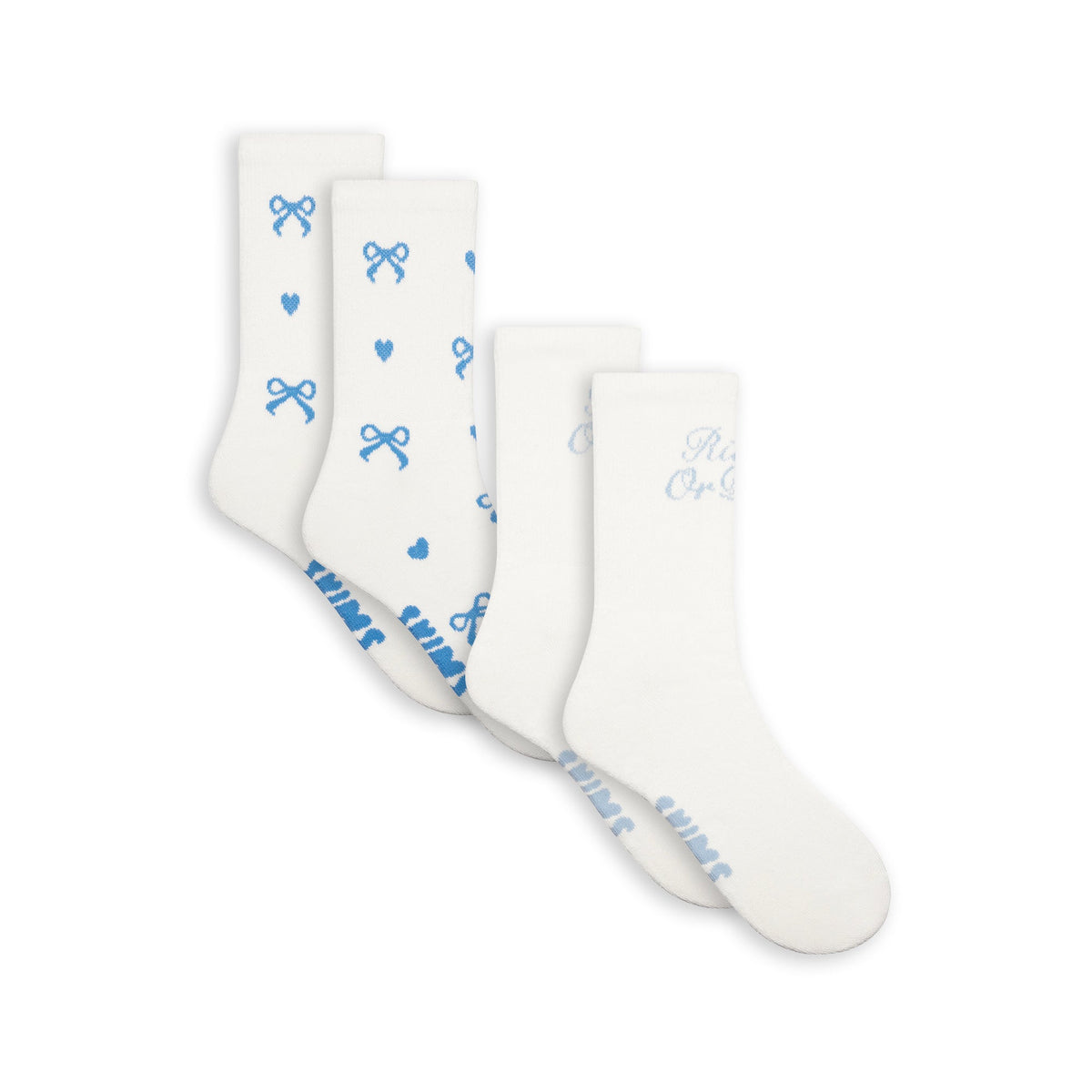 WEDDING SOCK 2-PACK | MARBLE AND CLOUD BOW PRINT