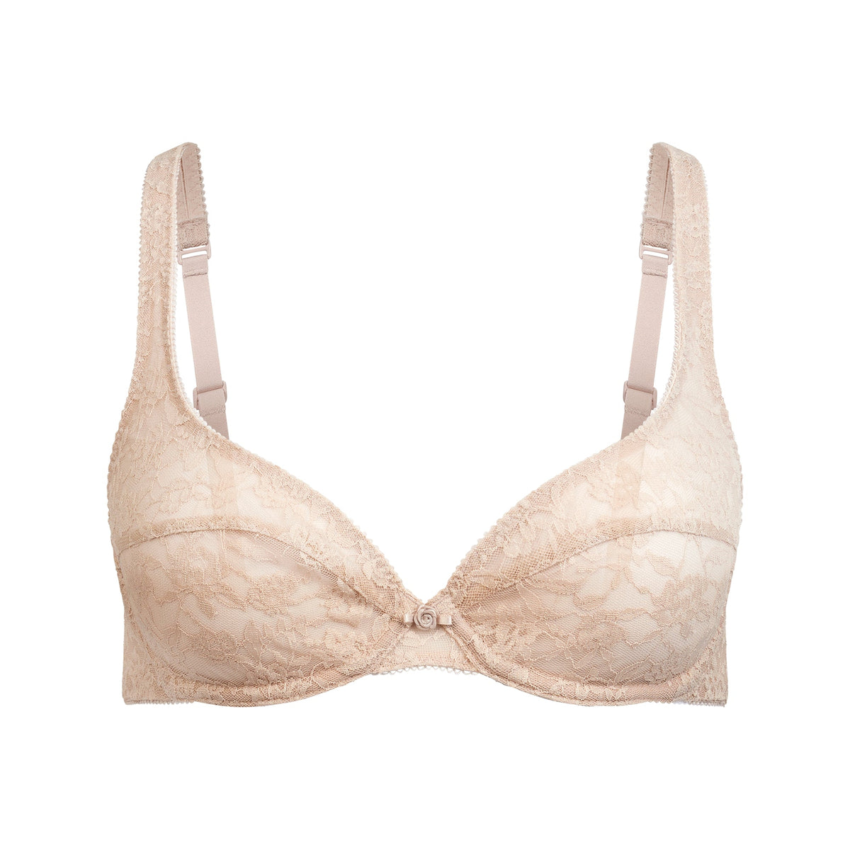 VINTAGE BRAS LACE UNLINED BRA | MUSHROOM