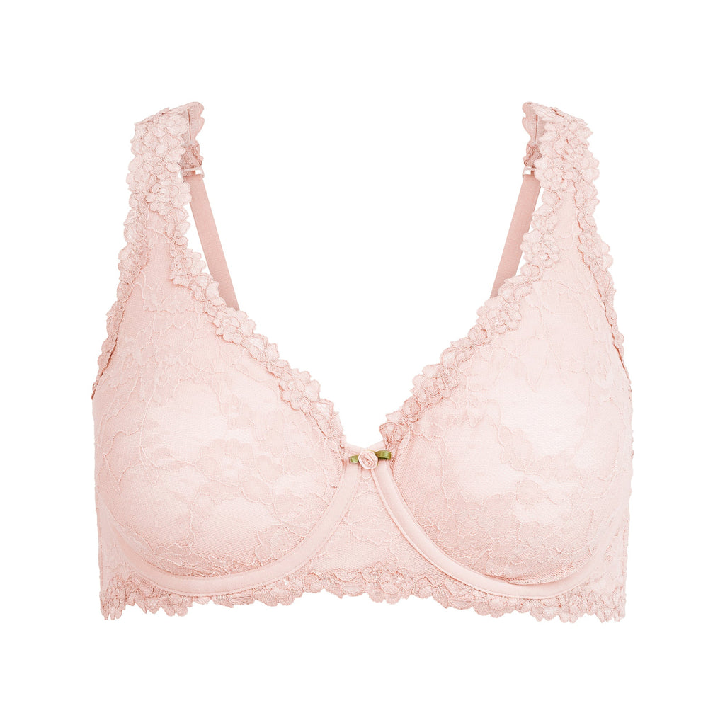 STRETCH LACE UNLINED FULL COVERAGE BRA | MORGANITE
