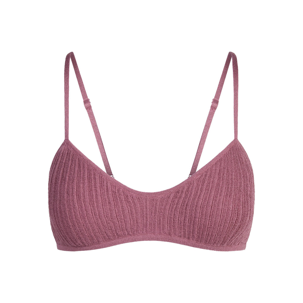 SHEER KNIT BRALETTE | BEET