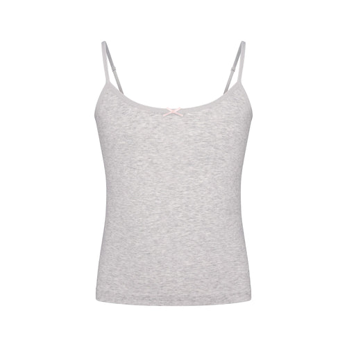 COTTON SEAMLESS JUNIORS CAMI 2-PACK | LIGHT HEATHER GREY AND SOOT