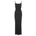 SOFT LOUNGE LONG SLIP DRESS | ONYX