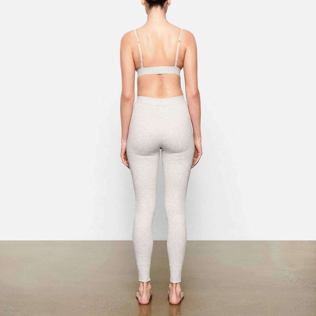 COTTON RIB LEGGING | LIGHT HEATHER GREY