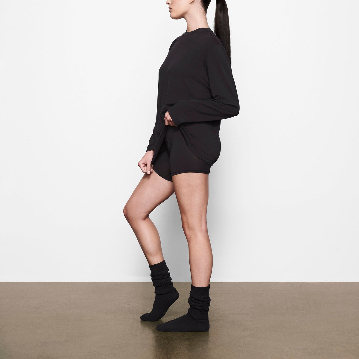 BOYFRIEND LONG SLEEVE T-SHIRT | ONYX