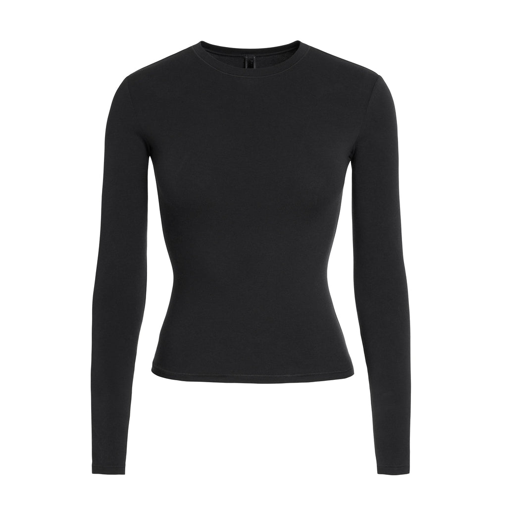 COTTON JERSEY LONG SLEEVE T-SHIRT | SOOT