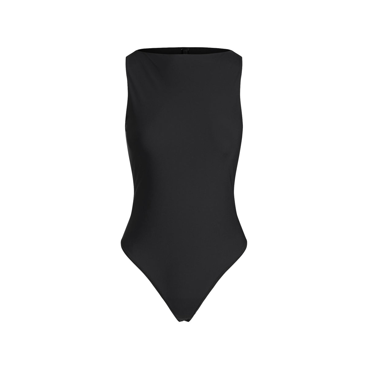 CLING MATTE BOATNECK BODYSUIT | OBSIDIAN