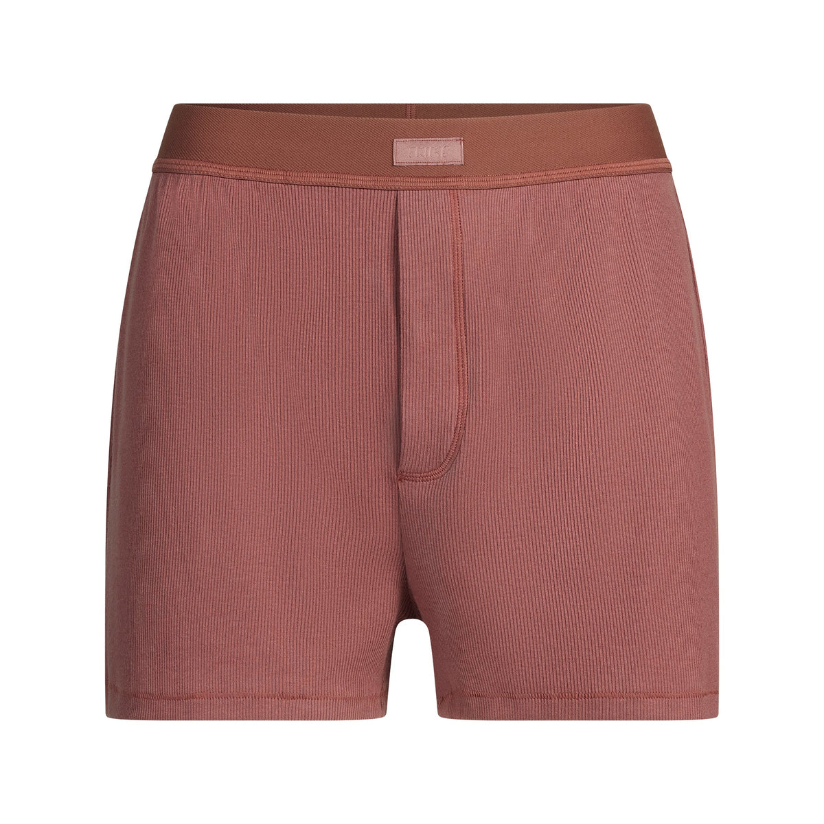COTTON RIB LOOSE BOXER | REDWOOD
