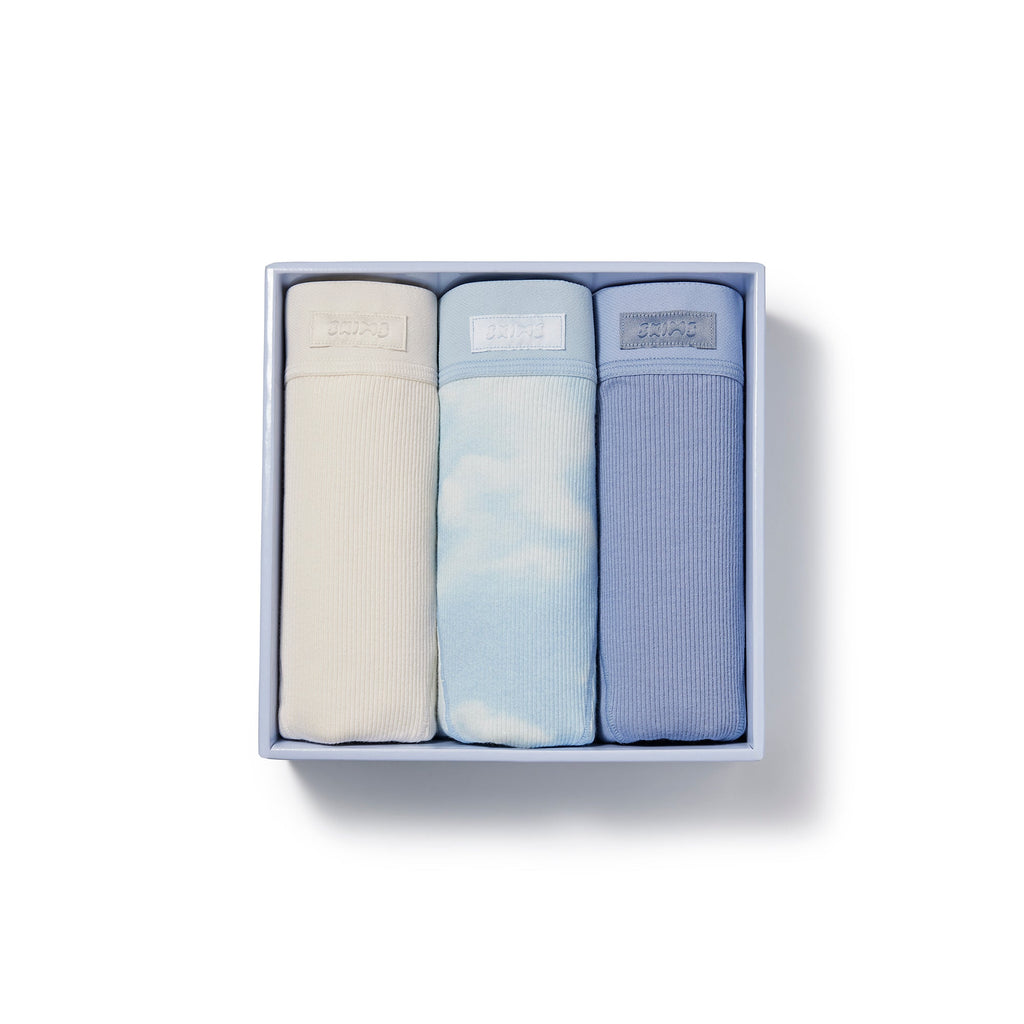 COTTON RIB BOXER 3-PACK | BLUE QUARTZ CLOUD MULTI
