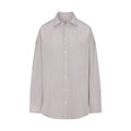 COTTON POPLIN SLEEP BUTTON UP DRESS | SILVER CHECK