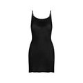 SHEER KNIT PLUNGE MINI DRESS | ONYX