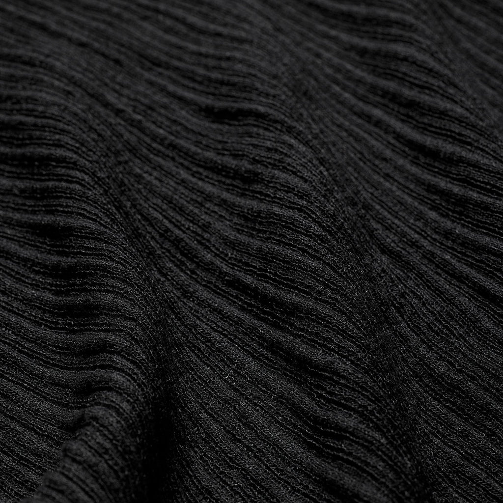 SHEER KNIT LONG SLEEVE HENLEY | ONYX