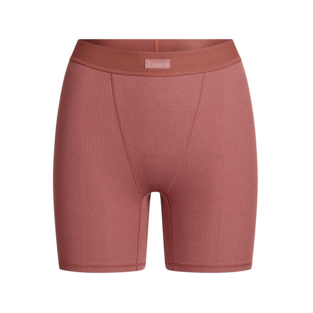 COTTON RIB BOXER | REDWOOD
