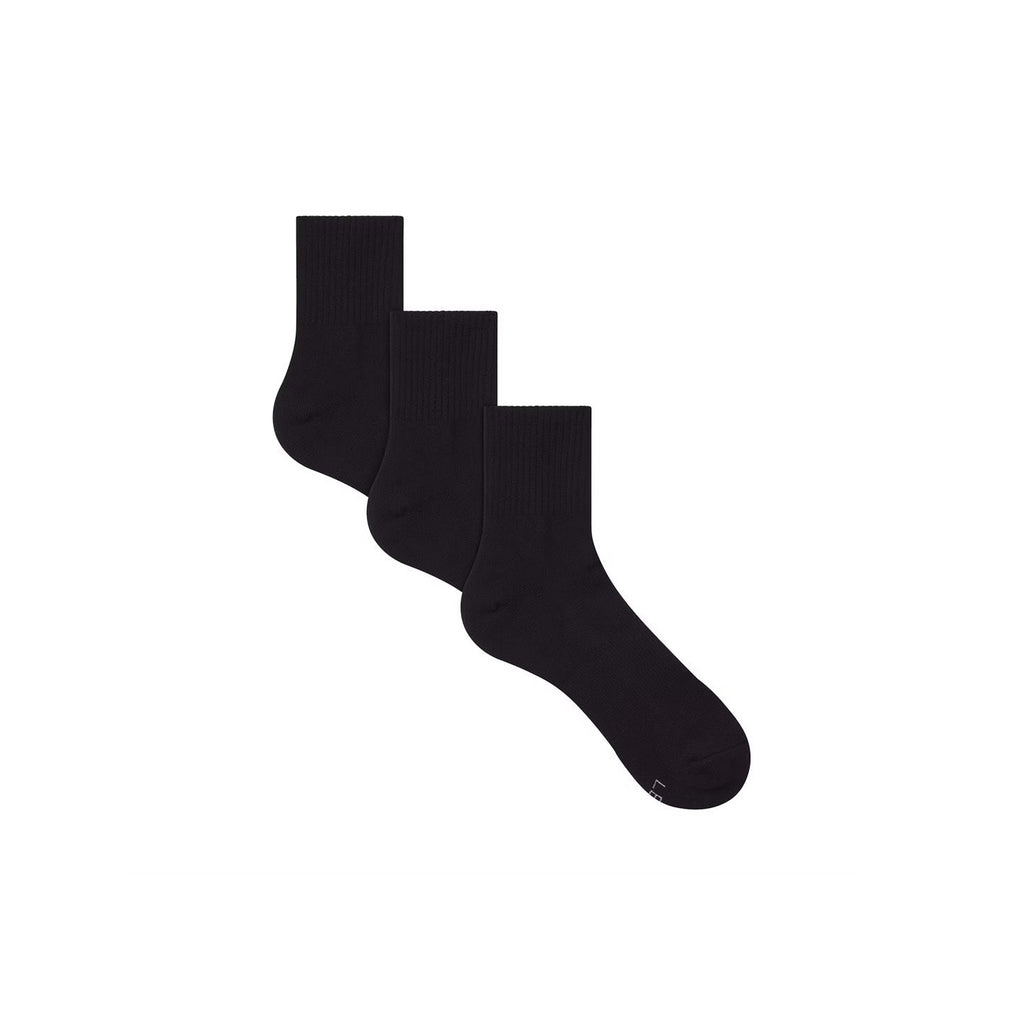MENS QUARTER CREW SOCK 3-PACK | ONYX