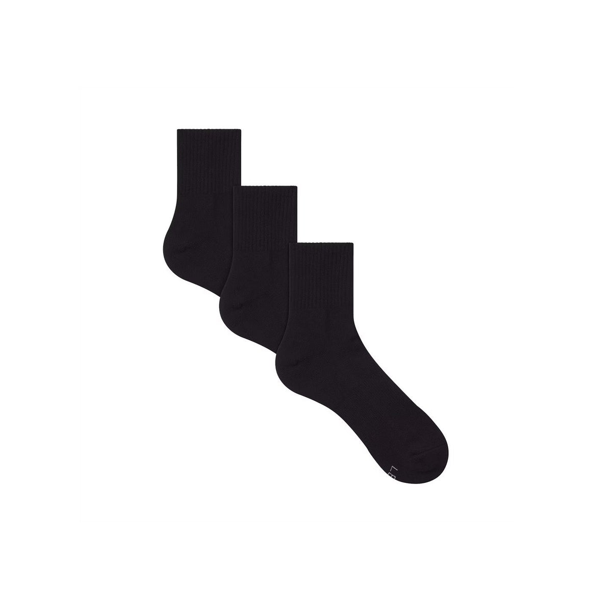 MENS QUARTER CREW SOCK 3-PACK | ONYX