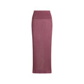 SHEER KNIT FOLDOVER LONG SKIRT | BEET