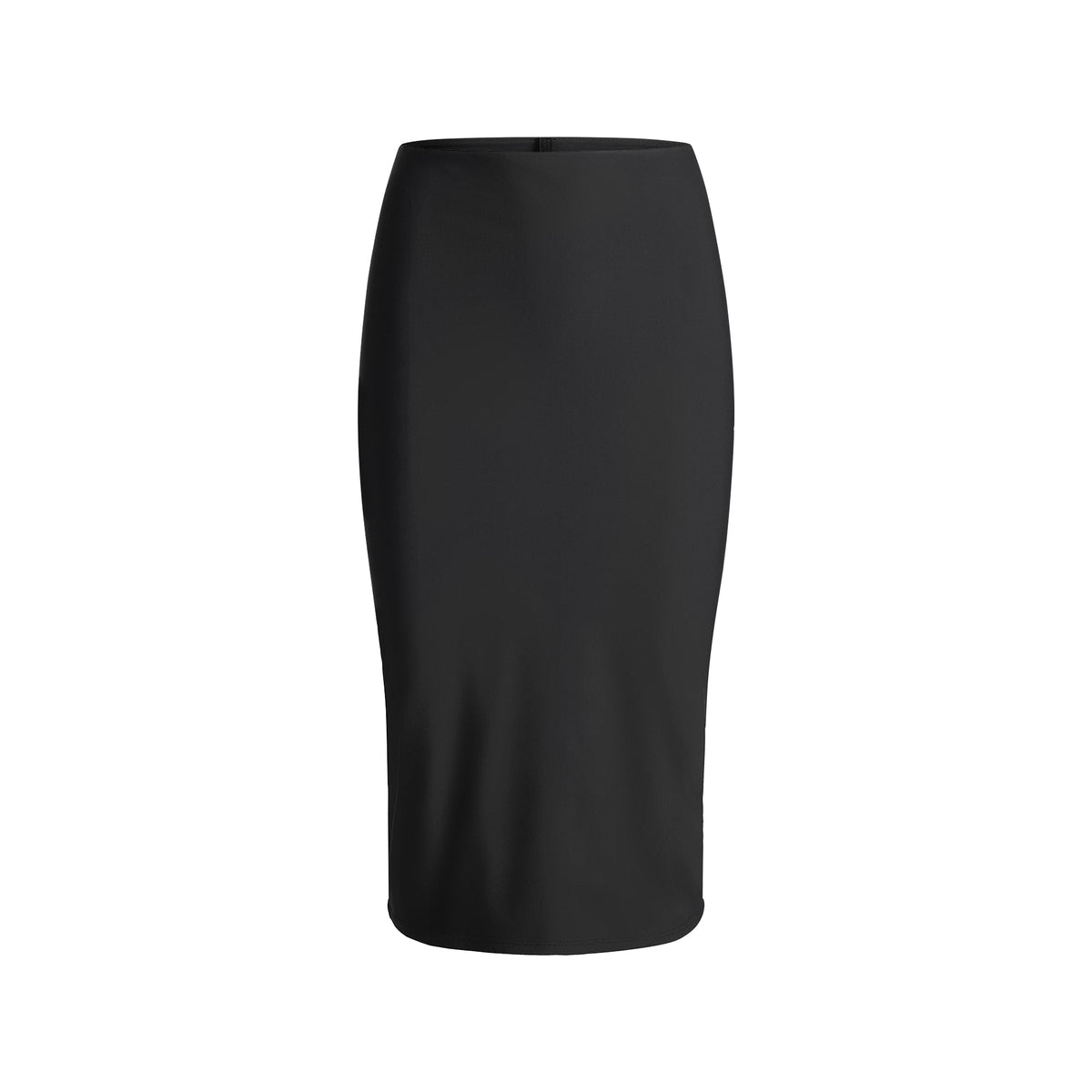 CLING MATTE MIDI SKIRT | OBSIDIAN