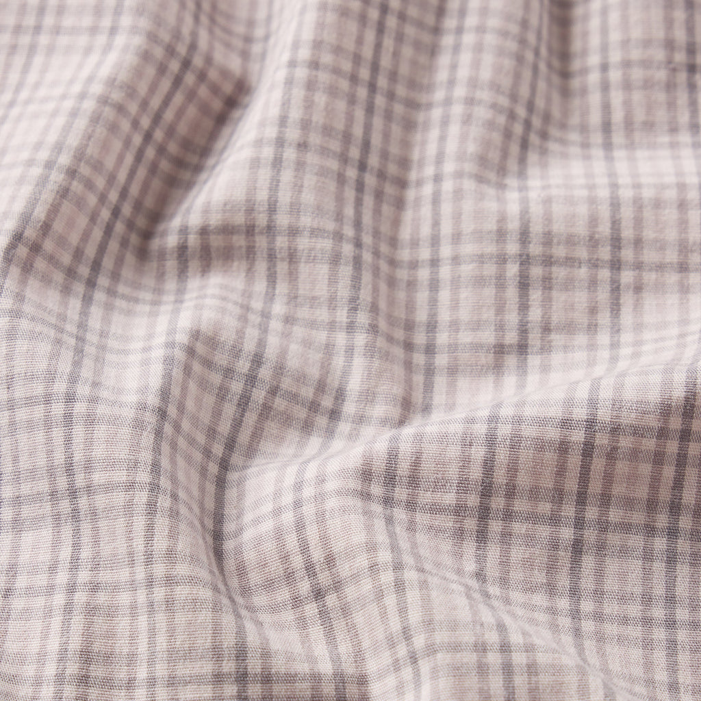 COTTON POPLIN BOXER SLEEP SET | SILVER CHECK