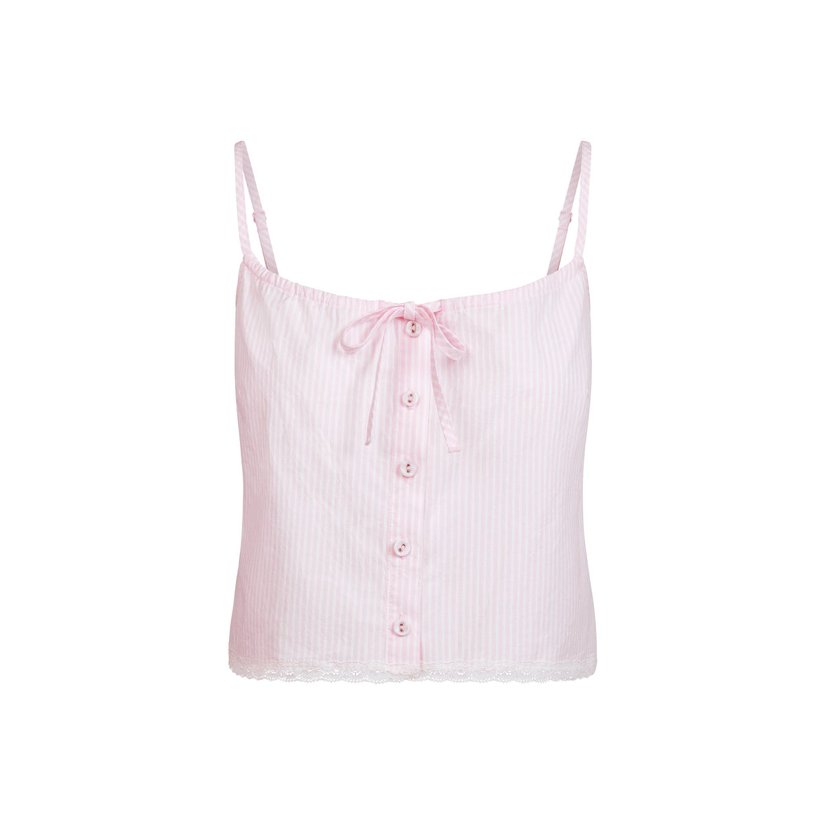 COTTON POPLIN SLEEP CAMI | CHERRY BLOSSOM STRIPE