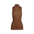 SHEER KNIT MOCK NECK TUNIC | BISON