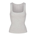 COTTON RIB LONG TANK | LIGHT HEATHER GREY