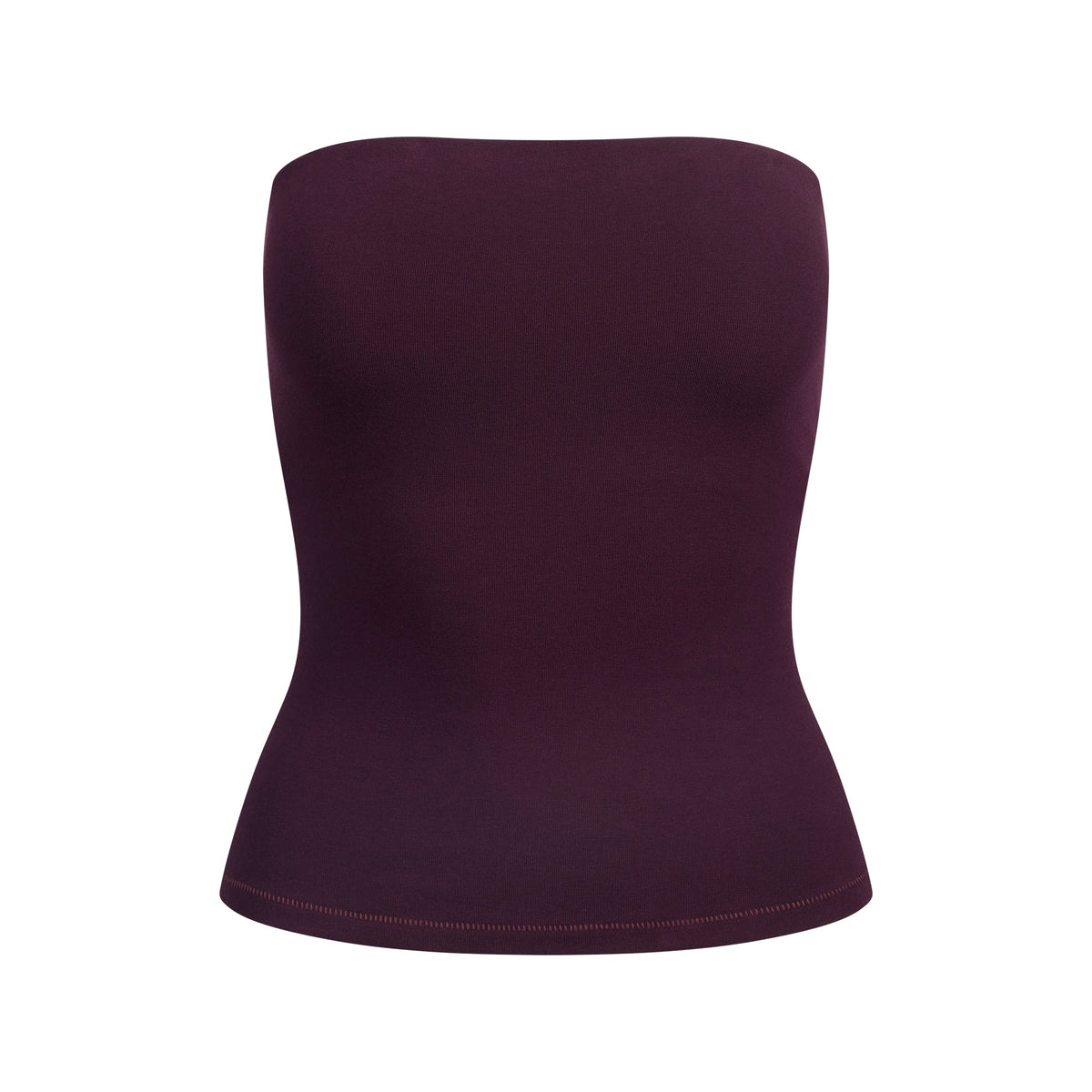 COTTON JERSEY TUBE TOP | CURRANT